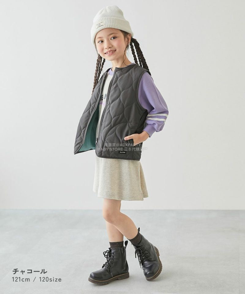 日本童裝 dev!rock 絎縫背心外套 100-160cm 男童款/女童款 秋季 OUTERWEAR
