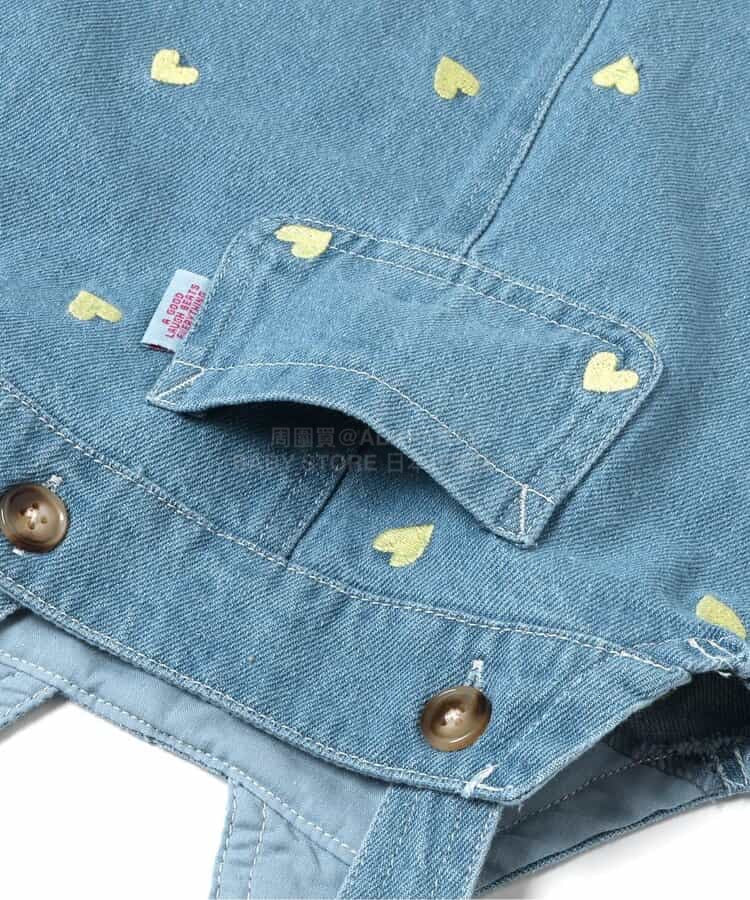 日本童裝 BREEZE 心心刺繡牛仔裙 70-90cm 女童款 初生嬰兒 夏季 DRESSES