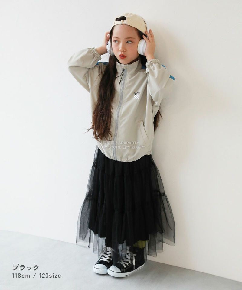 日本童裝 dev!rock 薄紗褶皺長裙 110-160cm 女童款 秋季 SKIRTS