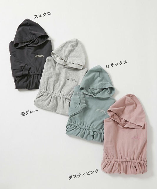 日本童裝 dev!rock 後背設計連帽連身裙 100-160cm 女童款 冬季 DRESSES