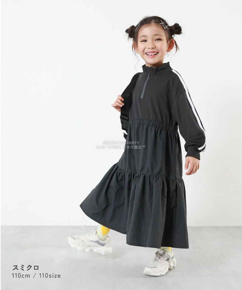 日本童裝 dev!rock 半拉鍊運動連身裙 100-160cm 女童款 冬季 DRESSES