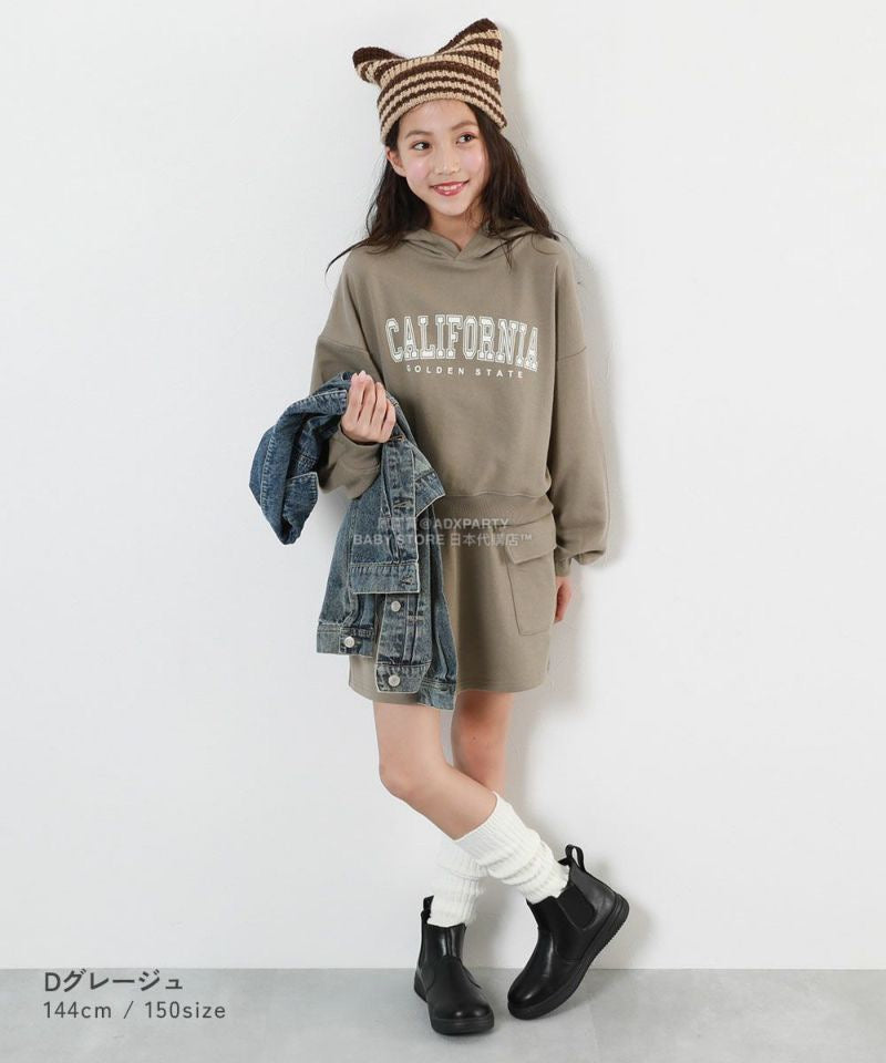 日本童裝 dev!rock 衛衣短裙兩件套裝 100-160cm 女童款 冬季 TOPS SKIRTS