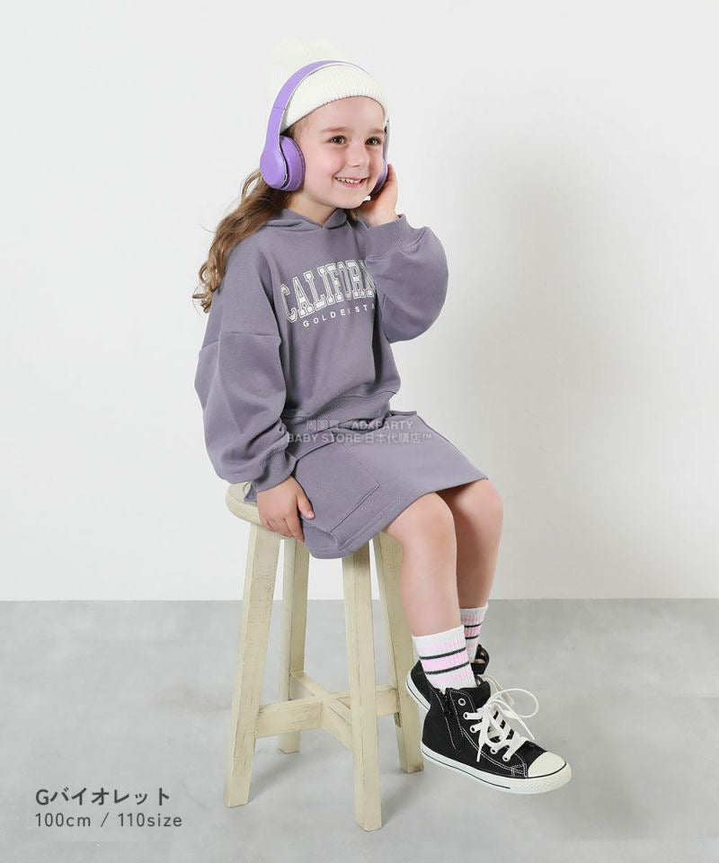 日本童裝 dev!rock 衛衣短裙兩件套裝 100-160cm 女童款 冬季 TOPS SKIRTS