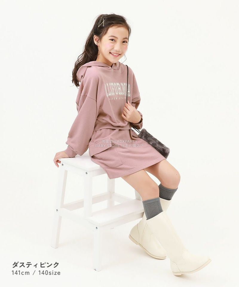 日本童裝 dev!rock 衛衣短裙兩件套裝 100-160cm 女童款 冬季 TOPS SKIRTS