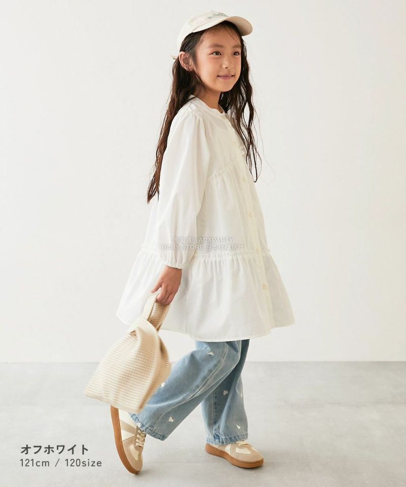日本童裝 dev!rock 蓬鬆層疊襯衫連身裙 100-160cm 女童款 冬季 DRESSES