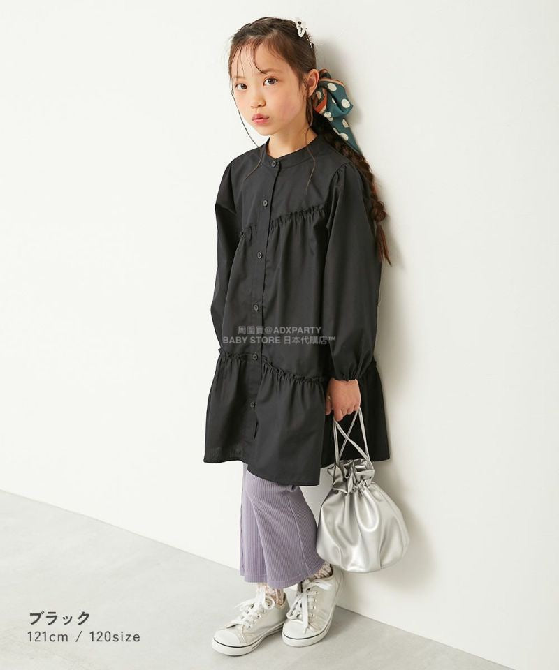 日本童裝 dev!rock 蓬鬆層疊襯衫連身裙 100-160cm 女童款 冬季 DRESSES