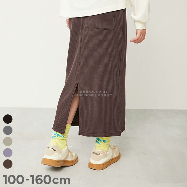日本童裝 dev!rock 羅紋開衩半裙 100-160cm 女童款 冬季 SKIRTS