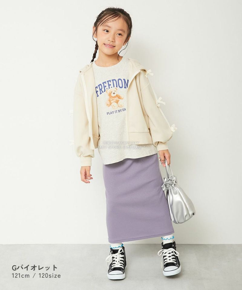 日本童裝 dev!rock 羅紋開衩半裙 100-160cm 女童款 冬季 SKIRTS