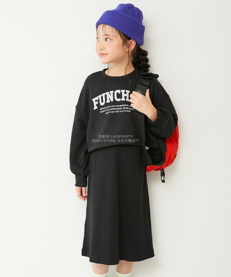 日本童裝 dev!rock 衛衣發羅紋背心裙兩件套裝 100-160cm 女童款 冬季 TOPS DRESSES