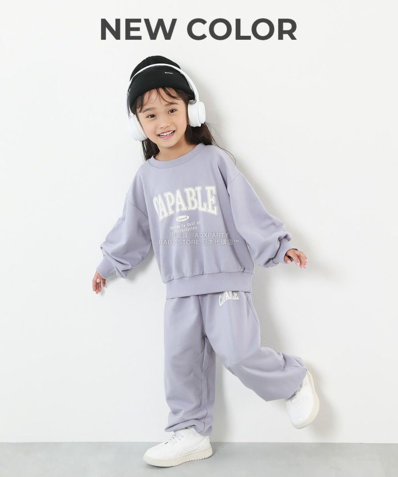 日本童裝 dev!rock 學院風衛衣兩件套裝 100-160cm 女童款 冬季 TOPS PANTS