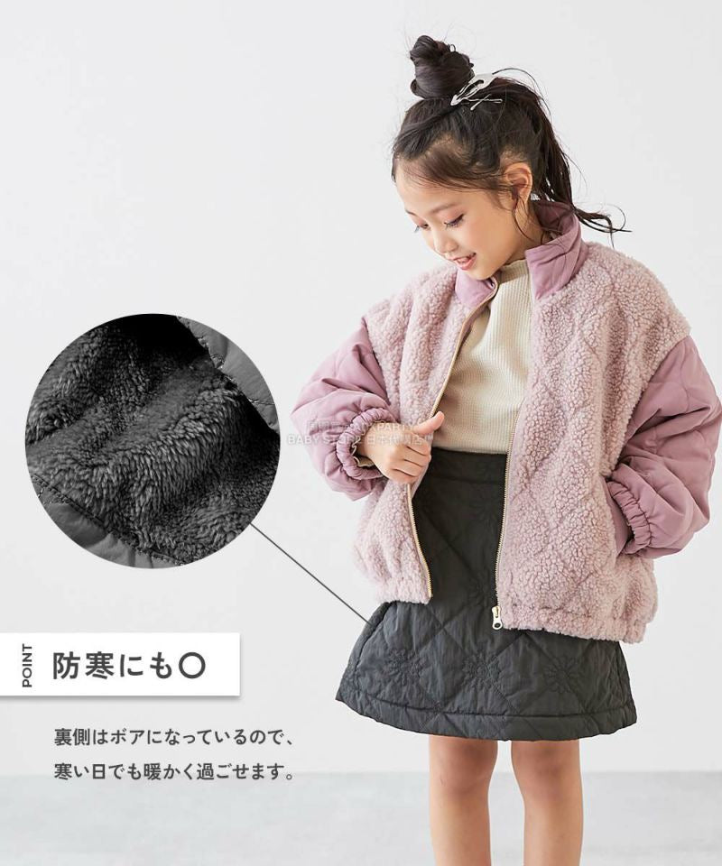 日本童裝 dev!rock 防風 花卉絎縫短裙 100-160cm 女童款 冬季 SKIRTS