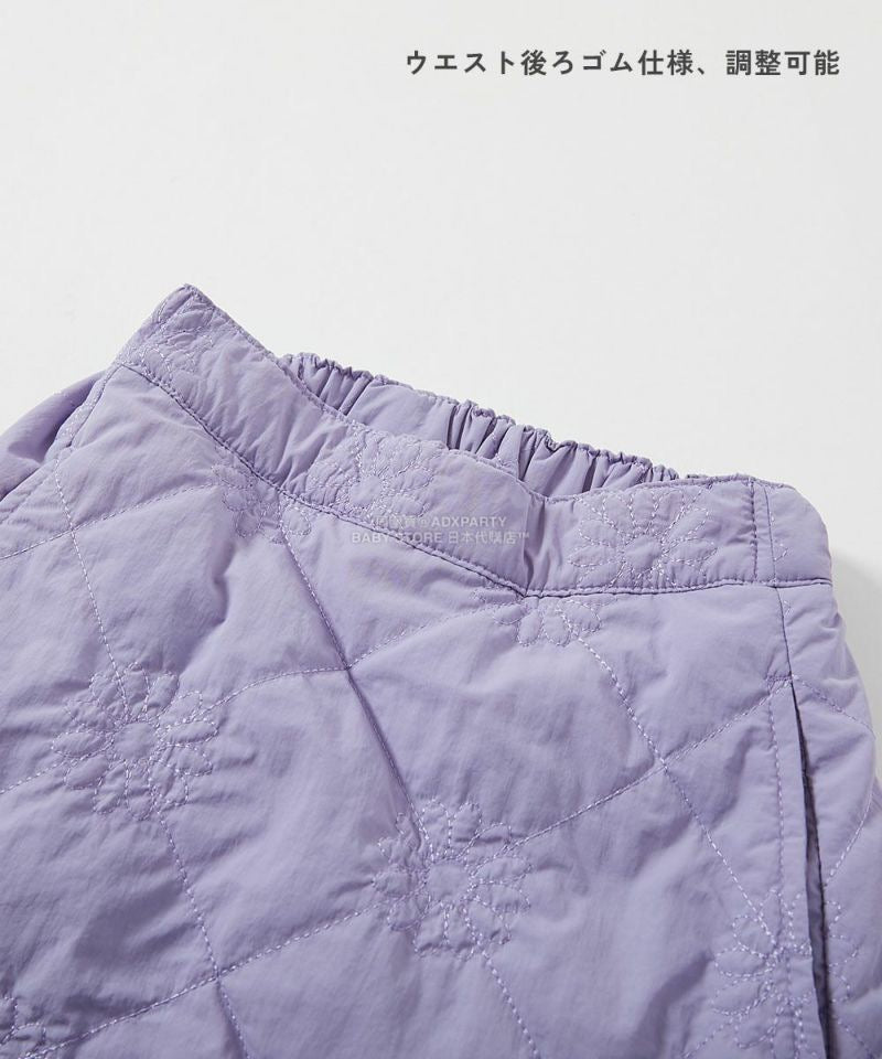 日本童裝 dev!rock 防風 花卉絎縫短裙 100-160cm 女童款 冬季 SKIRTS