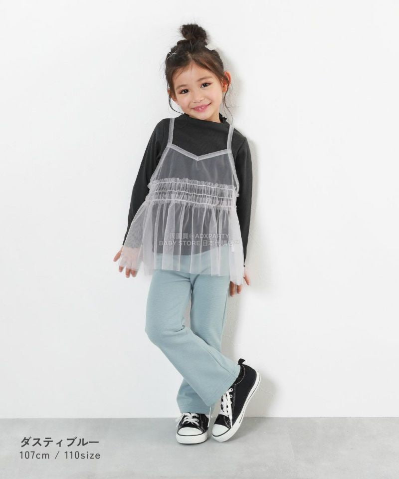 日本童裝 dev!rock 超彈性喇叭褲 100-160cm 女童款 冬季 PANTS