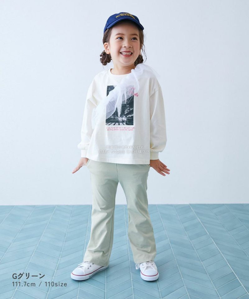 日本童裝 dev!rock 【五大易洗】心型口袋喇叭長褲 100-160cm 女童款 冬季 PANTS