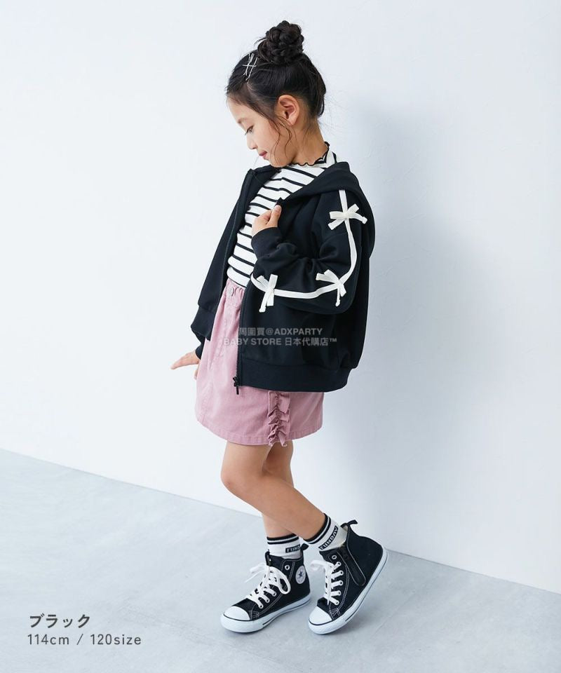 日本童裝 dev!rock 側條紋拉鍊外套 100-160cm 女童款 冬季 (適合初秋、香港平均溫度)OUTERWEAR