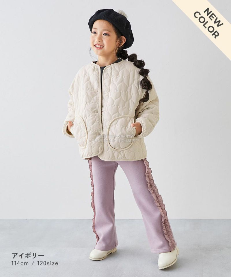 日本童裝 dev!rock 心型絎縫保暖抓毛外套 100-160cm 女童款 冬季 (適合初秋、香港平均溫度、寒冷天氣)OUTERWEAR