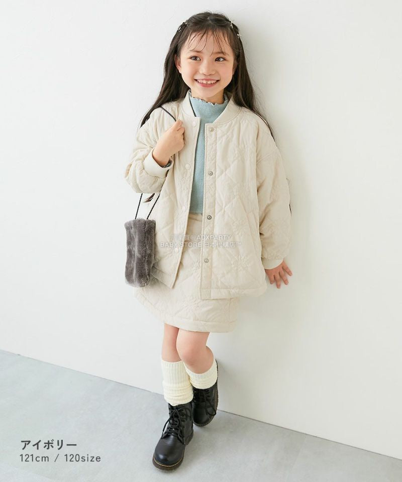 日本童裝 dev!rock 絎縫防風抓毛外套 100-160cm 女童款 冬季 (適合初秋、香港平均溫度、寒冷天氣)OUTERWEAR