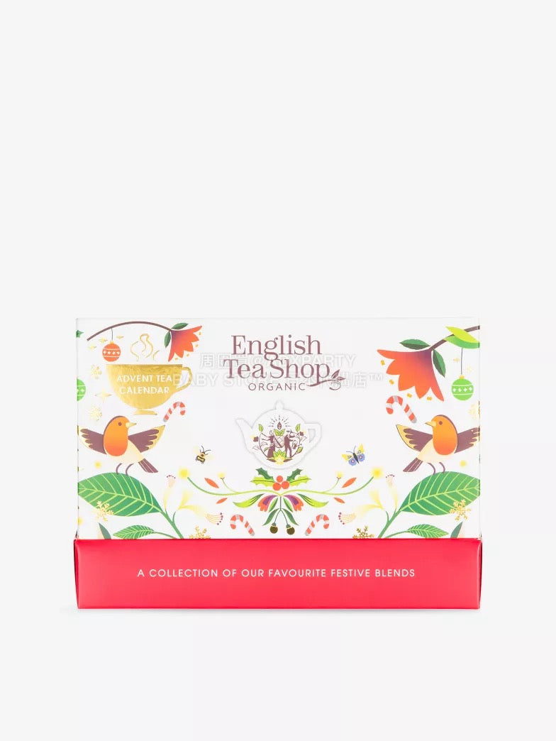英美直送 ENGLISH TEA SHOP Organic tea festive blends茶包聖誕倒數日曆 大人款 聖誕快樂特輯 聖誕倒數日曆 不參與$900免運 滿$900可加$25免運 Christmas Advent Calendars 2025