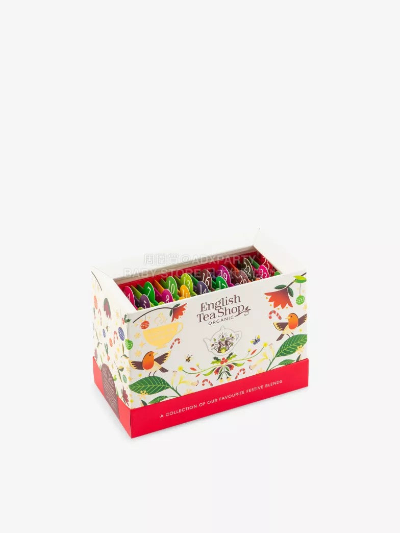 英美直送 ENGLISH TEA SHOP Organic tea festive blends茶包聖誕倒數日曆 大人款 聖誕快樂特輯 聖誕倒數日曆 不參與$900免運 滿$900可加$25免運 Christmas Advent Calendars 2025