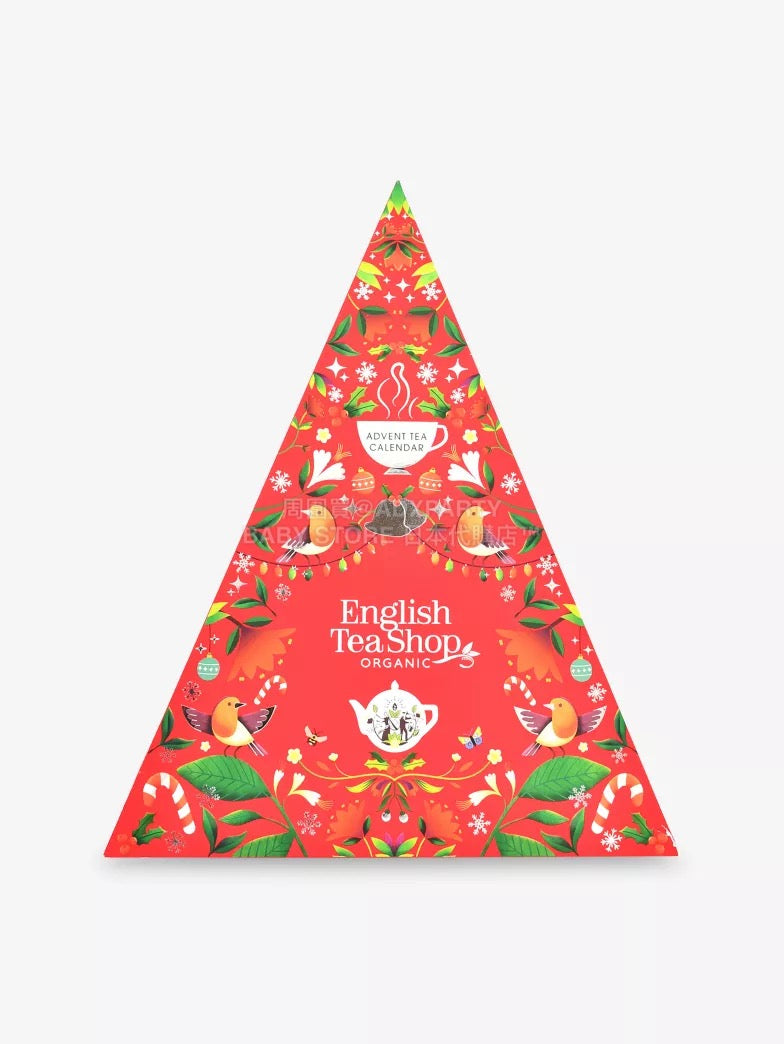 英美直送 ENGLISH TEA SHOP Organic tea triangle茶包聖誕倒數日曆 大人款 聖誕快樂特輯 聖誕倒數日曆 不參與$900免運 滿$900可加$25免運 Christmas Advent Calendars 2025