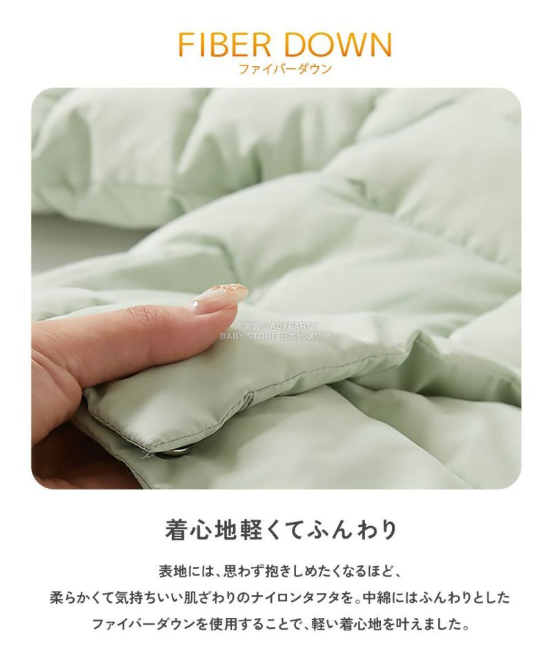 日本童裝 dev!rock 可水洗纖維羽絨荷葉邊外套 80-160cm 女童款 冬季 (適合寒冷天氣、溫度低天氣)OUTERWEAR