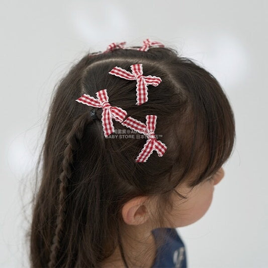 日本直送 Lycee mine 格紋絲帶髮夾6件套 手飾/髮飾系列