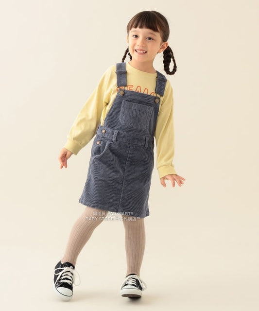 日本童裝 BEAMS mini 燈芯絨吊帶連身裙 90-140cm 女童款 秋冬季 DRESSES