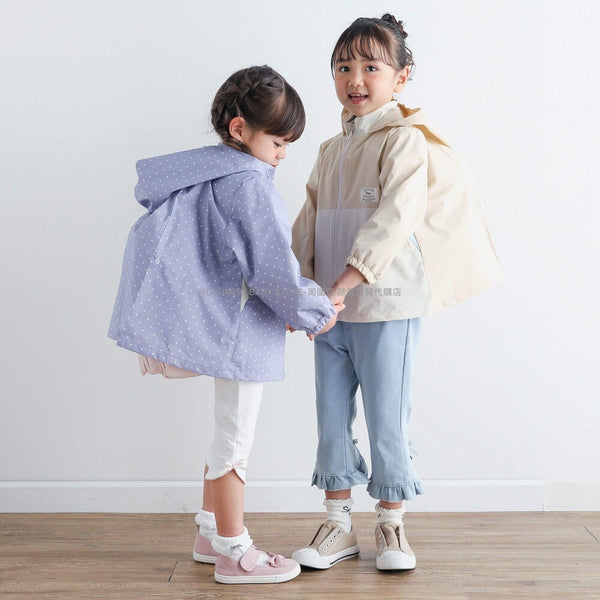 日本童裝 SLAP SL1P 防風防水可放闊風褸 90-140cm 女童款 春季 OUTERWEAR