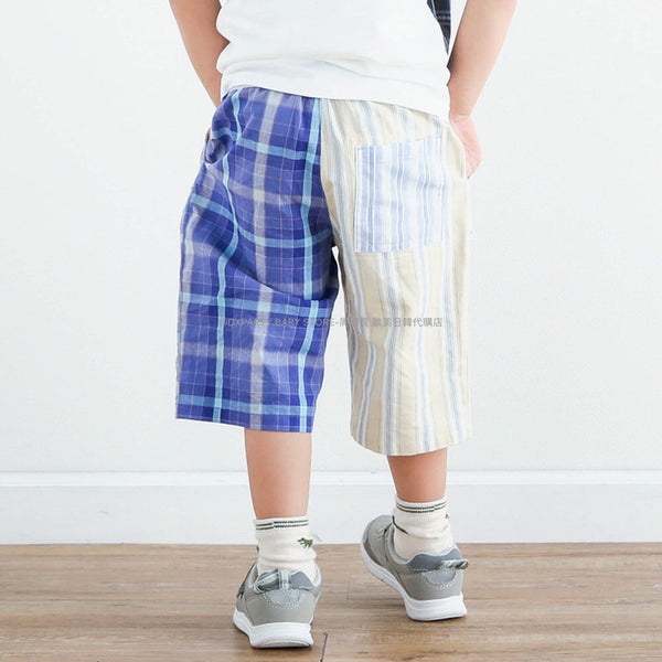 日本童裝 SLAP SL1P  拼色5.5分長褲 80-130cm 男童款 夏季 PANTS
