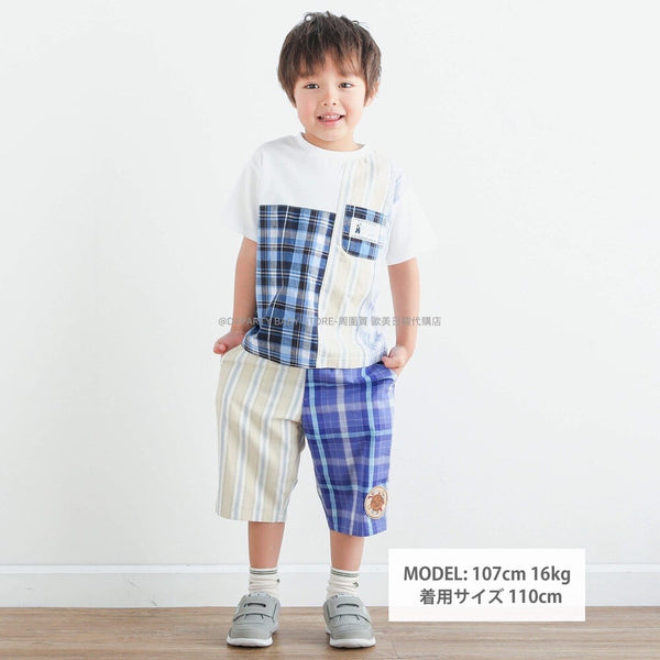 日本童裝 SLAP SL1P  拼色短袖T 80-130cm 男童款 夏季 TOPS