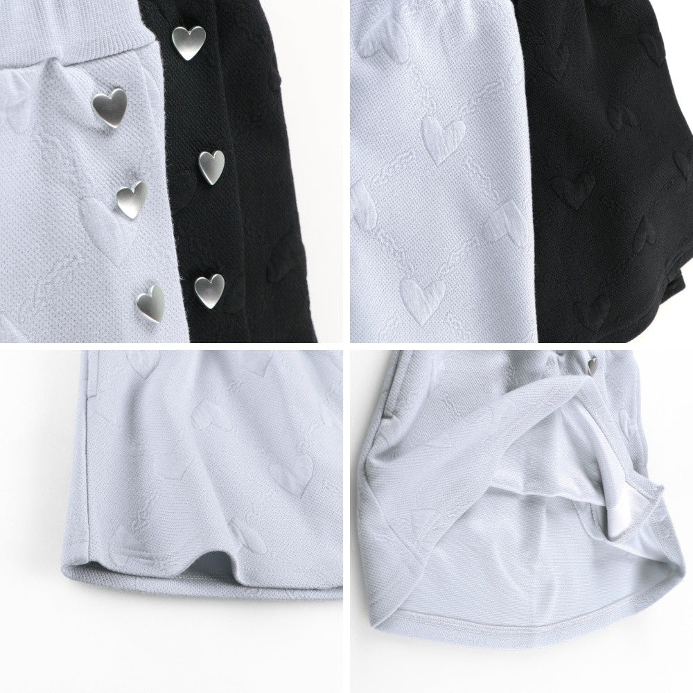 日本童裝 Branshes 心型提花蓬蓬短裙 80-150cm 女童款 冬季 SKIRTS