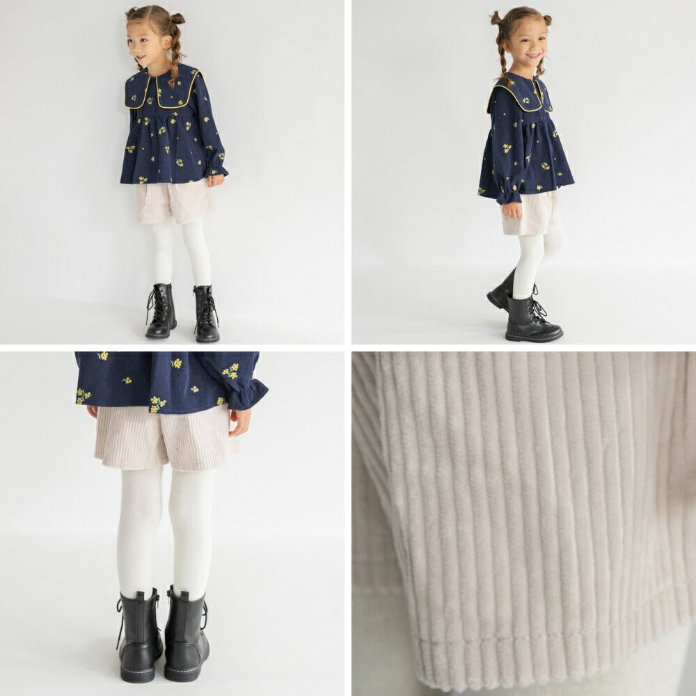 日本童裝 Branshes 燈芯絨短褲 80-150m 女童款 冬季 PANTS