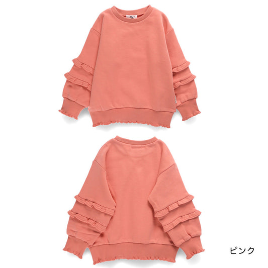 日本童裝 Branshes x Ou? by EDWIN 荷葉邊袖衛衣 90-150m 女童款 冬季 TOPS