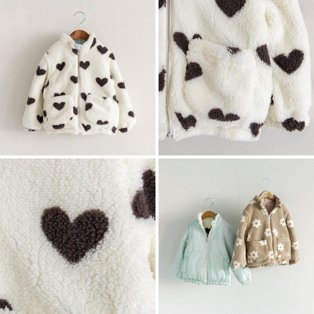 日本童裝 Branshes 雙面夾棉外套 90-150m 女童款 冬季 (適合寒冷天氣、溫度低天氣)OUTERWEAR