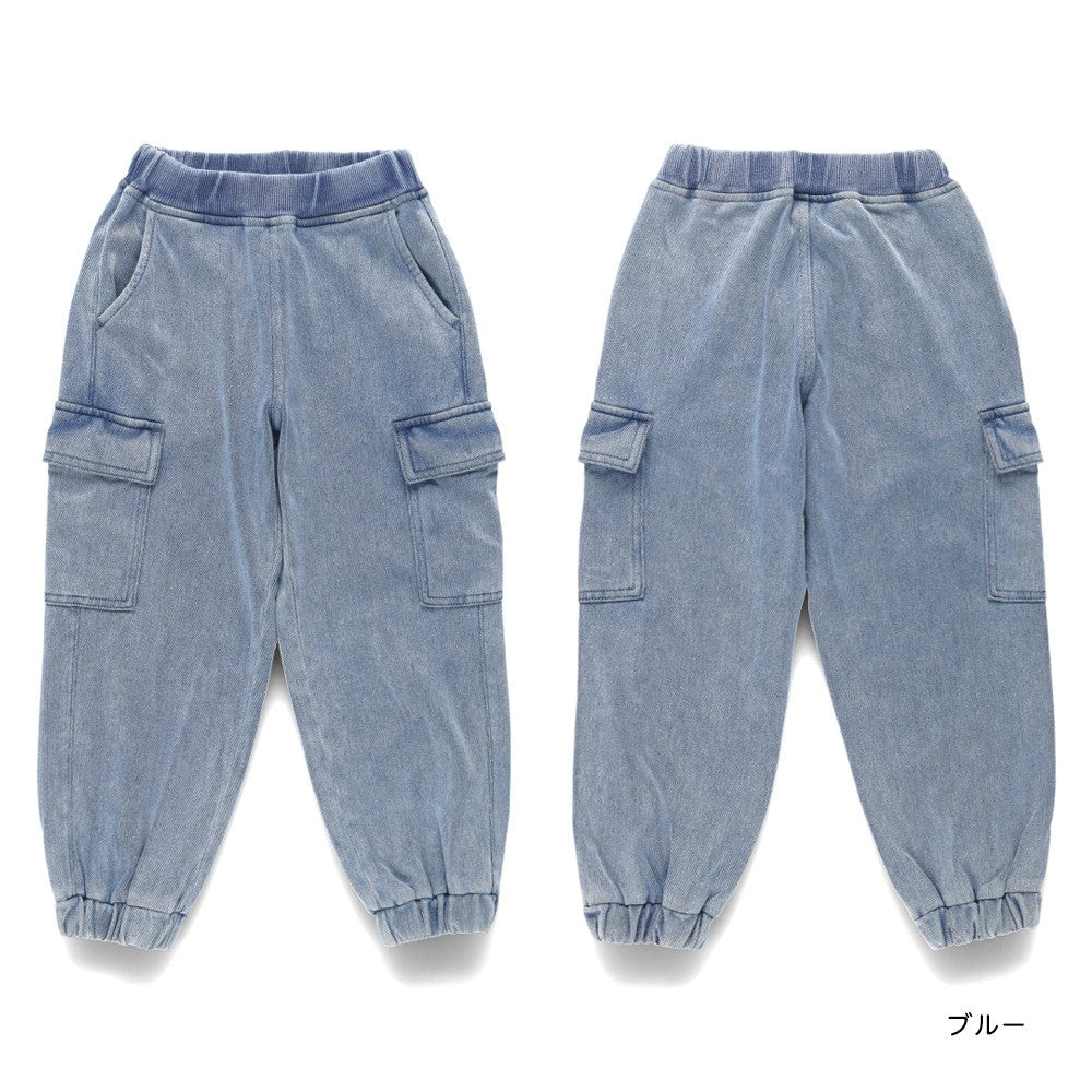 日本童裝 Branshes 抓毛牛仔工裝長褲 80-150cm 男童款 冬季 PANTS