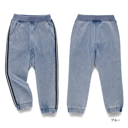 日本童裝 Branshes 抓毛側條紋牛仔褲 80-160cm 男童款 冬季 PANTS