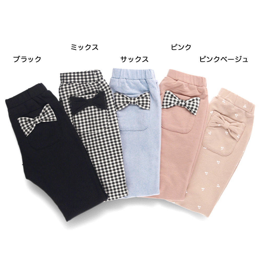 日本童裝 Branshes 緞帶口袋長褲 80-130cm 女童款 冬季 PANTS