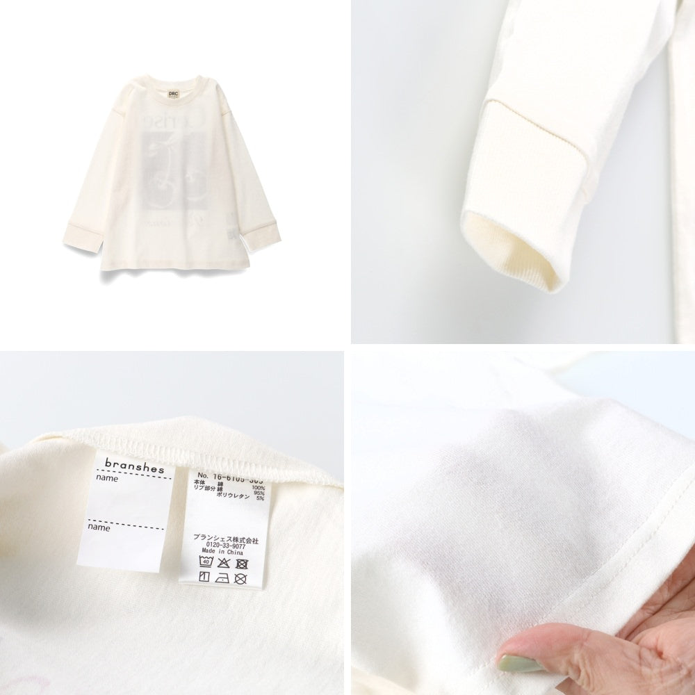 日本童裝 Branshes 印花長袖上衣 100-160cm 男童款/女童款 春季 TOPS