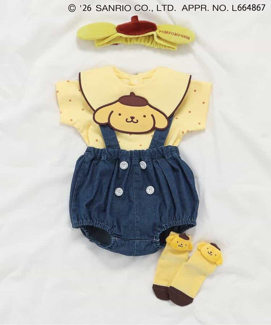 日本童裝 apres les cours x Sanrio 吊帶牛仔短褲 70-80cm 男童款/女童款 初生嬰兒 夏季 PANTS