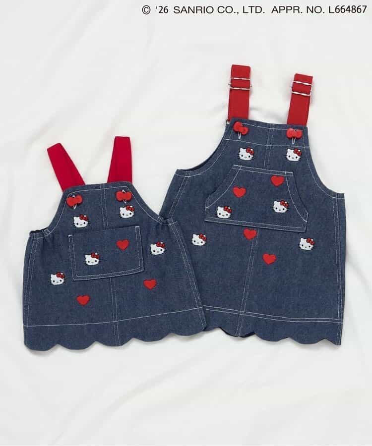 日本童裝 apres les cours x Sanrio 吊帶牛仔裙 70-80cm 女童款 初生嬰兒 夏季 DRESSES