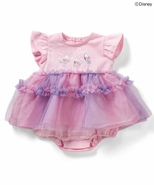 日本童裝 apres les cours x Disney ALICE in WONDERLAND 生蠔BB網紗連衣上衣 70-80cm 女童款 初生嬰兒 夏季 Jumpsuit