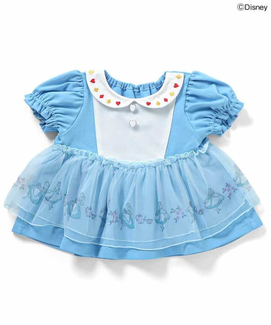 日本童裝 apres les cours x Disney ALICE in WONDERLAND 愛麗絲夢遊仙境上衣 80-130cm 女童款 夏季 TOPS