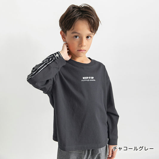 日本童裝 Branshes 拼接手袖上衣 90-150cm 男童款 春季 TOPS