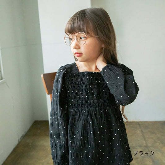 日本童裝 Branshes 皺褶束腰上衣 90-150cm 女童款 夏季 TOPS