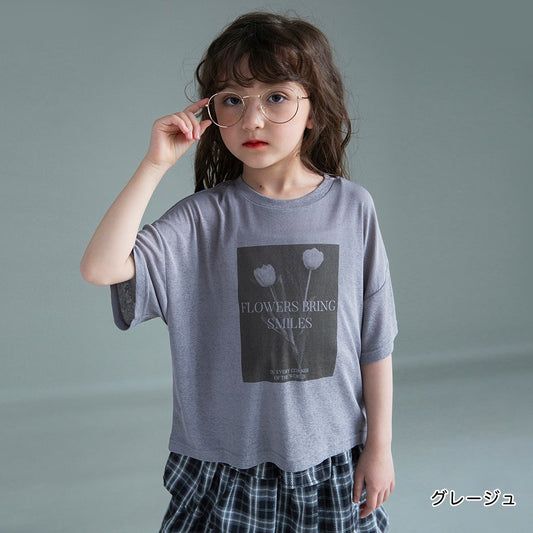 日本童裝 Branshes 薄紗短袖上衣兩件套裝 100-150cm 女童款 夏季 TOPS
