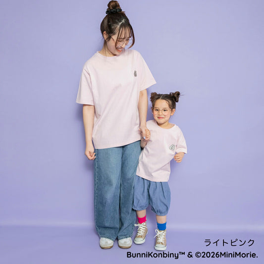 日本童裝 Branshes 【BUNNI KONBINY】親子裝 印花上衣 90-140cm/Free Size 女童款/大人款 夏季 TOPS
