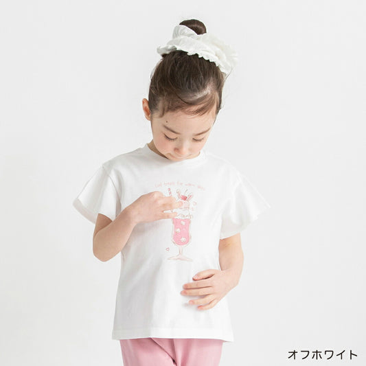日本童裝 Branshes 印花飛袖上衣 80-130cm 女童款 夏季 TOPS
