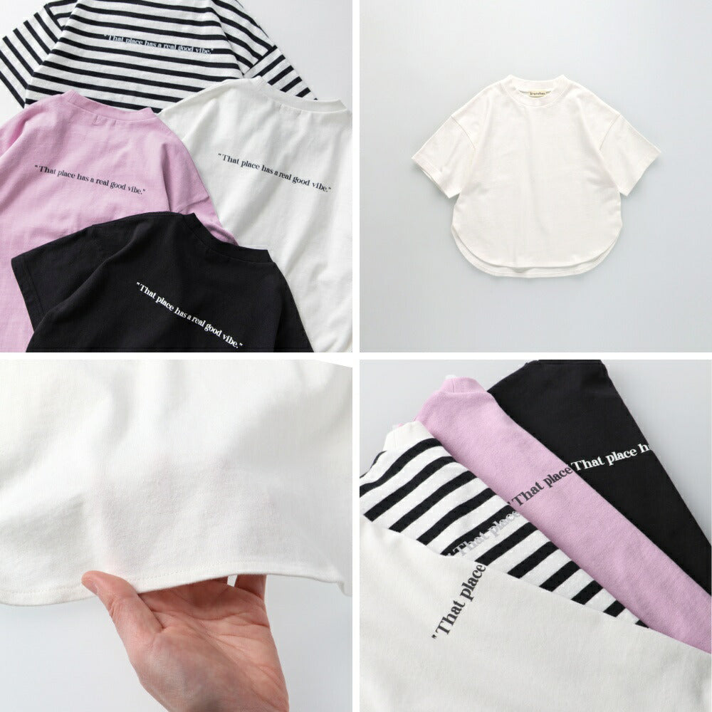 日本童裝 Branshes Oversize字母短袖上衣 80-160cm 女童款 夏季 TOPS