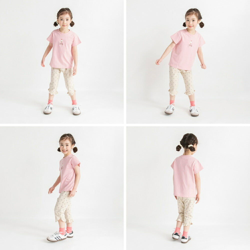 日本童裝 Branshes 荷葉邊七分褲 80-130cm 女童款 夏季 PANTS