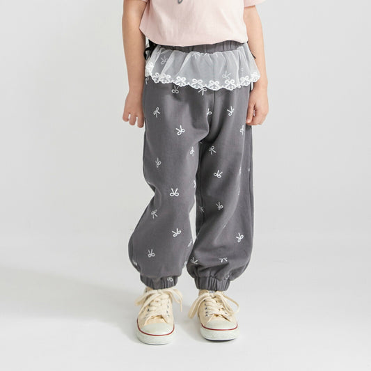 日本童裝 Branshes 蕾絲腰帶運動褲 80-150cm 女童款 夏季 PANTS